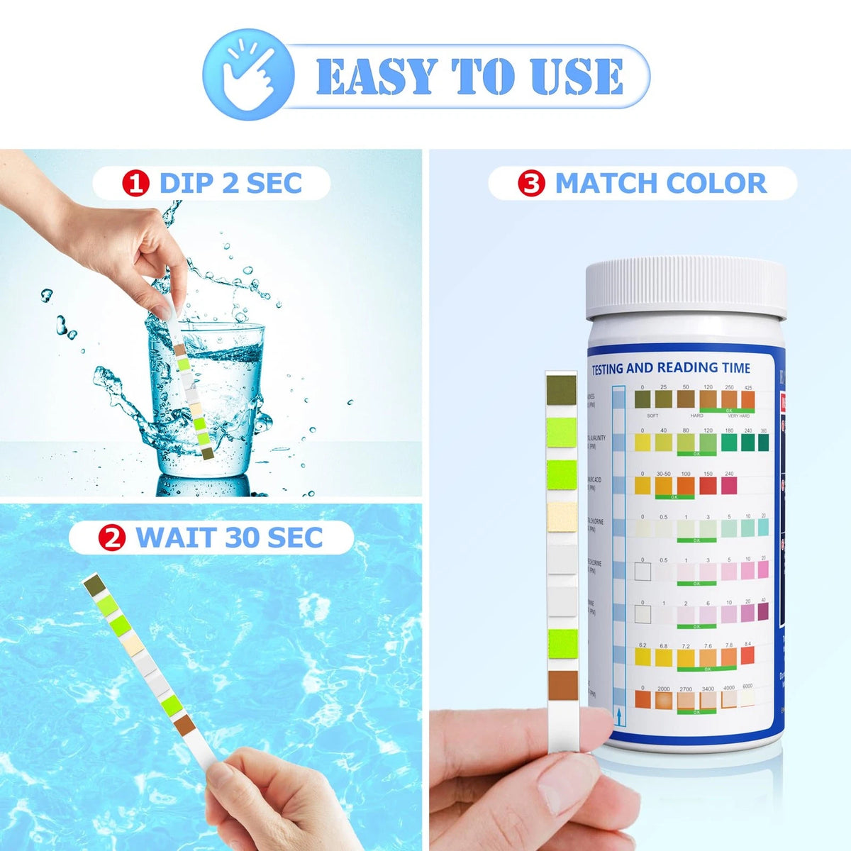 LabBestest Pool Salt Test Strips - Water Testing Kit - 125...