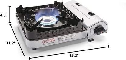 Chef Master 15,000 BTU Output Portable Butane Camping Stove, Double StoveOnly