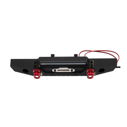1/10 RC Car Metal Front Bumper With LED Light&Hook For Axial SCX10 II 90046 TRX4
