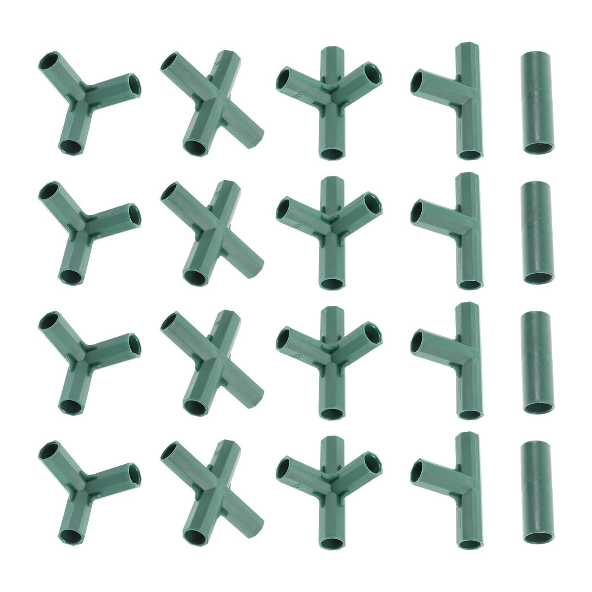 Yardwe 20Pcs 16mm Greenhouse Frame Connector, 5 Types Stable Gardening Pipe...