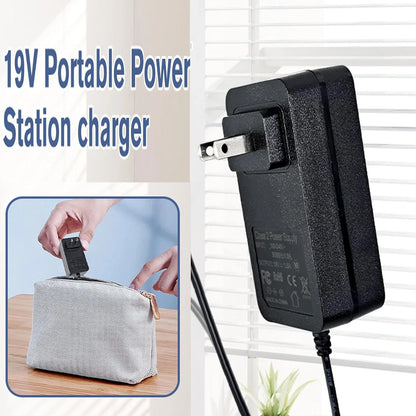 19V AC/DC Adapter Power Cord Supply Plug for MKS-1902000H, Black