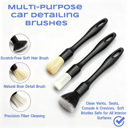 Riomhorry 9 Pcs Car Detailing Brushes Kit, Interior Cleaning Tool with...