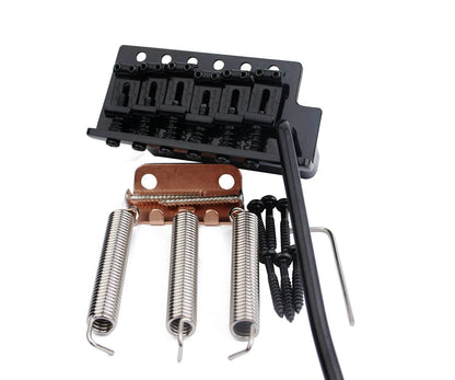 Guyker Tremolo Bridge 83 x 39.5mm (3.27 x 1.56 inch), Zinc Block, Black