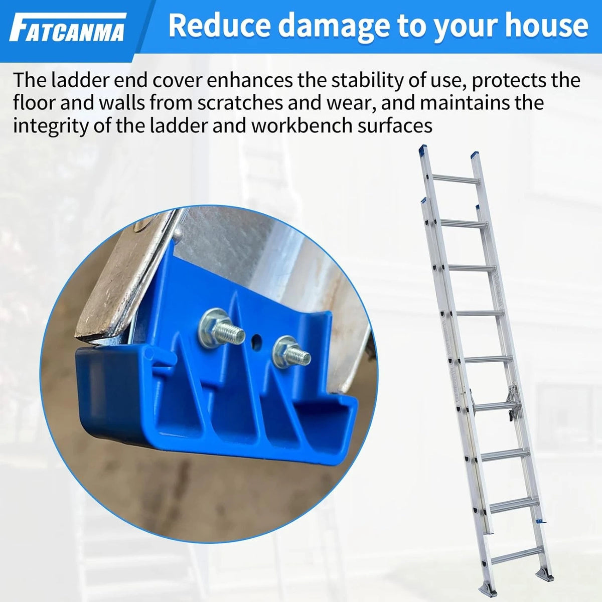 D1100 Series End Cap Kit - for Werner Ladder Extension Accessories - Blue