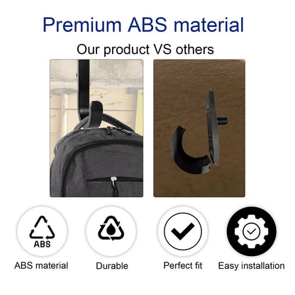 BOXOB 20pcs Tool Hooks for Suncast/Craftsman, V & J Shape Storage Shed Black