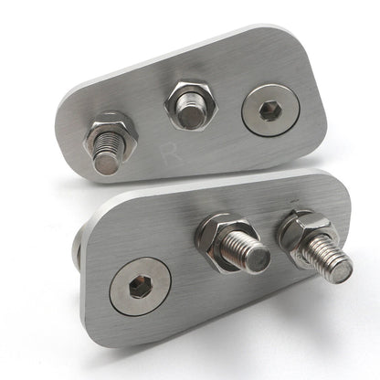 Pair Aluminium Door Striker Door Pin Adapter for Jeep CJ7 76-80 Late Model Door