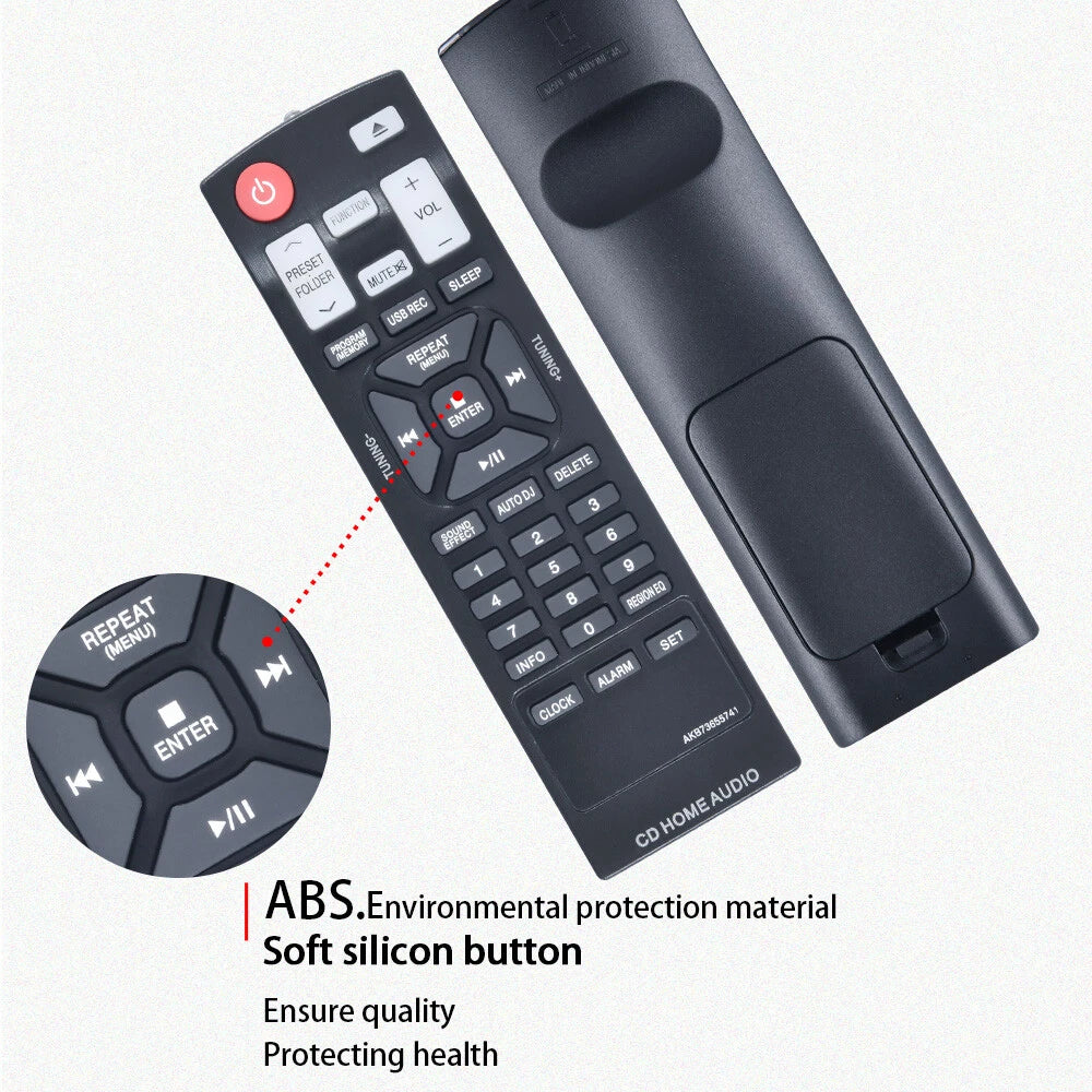 AKB73655741 Remote Control For LG Mini Hi-Fi System CM4550 CMS4350F