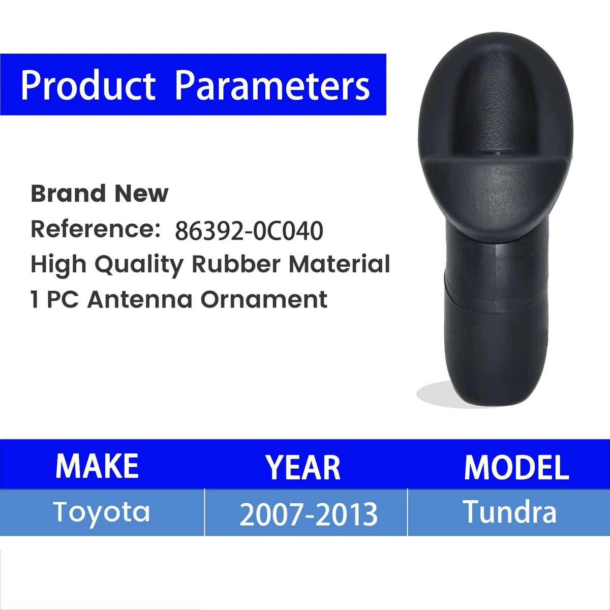 Anina Antenna Base for Toyota Tundra 2007 For 2007-2013 Tundra, Black