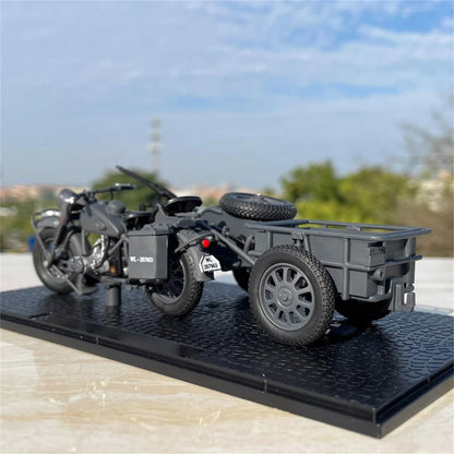 1/24 Scale Plastic German WWII R75 Panzerfaust 30 Motorcycle Model Toy For Kids