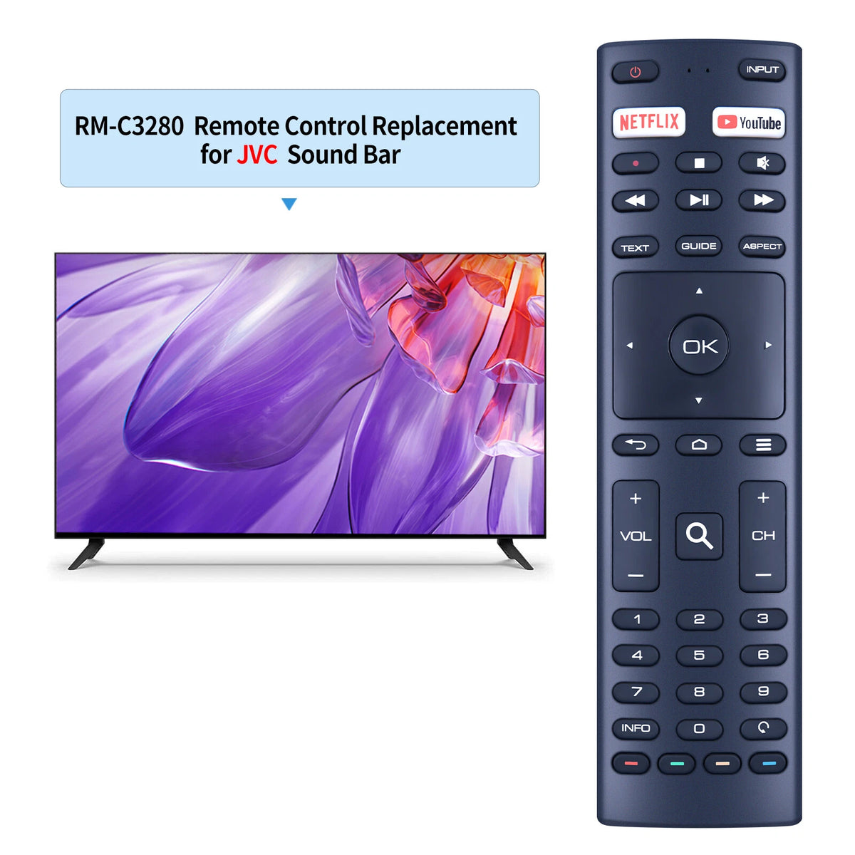 RM-C3280 Replacement Remote Control For JVC RM-C3280