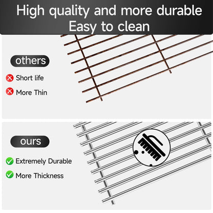 jkxoo 17’’ Stainless Steel Cooking Grates for Charbroil 17''D x 23.1''W
