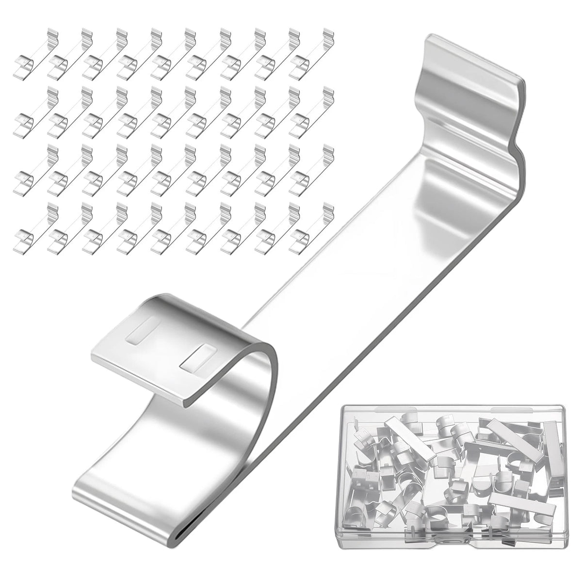 Shimeyao 36 Pack Standard Take Out Clip for Block and Tackle Window Silver