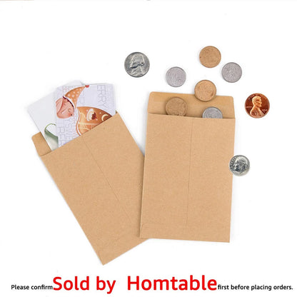 200 Pack Small Coin Envelopes Self-Adhesive 2.25 x 3.5 inches, Light Brown