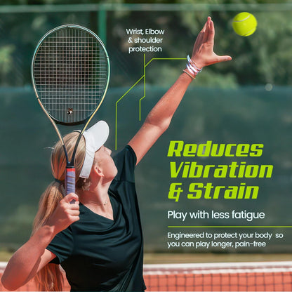 TRESSIS Tennis Racket Dampener - Cute Cat Designs - Vibration Brown and White