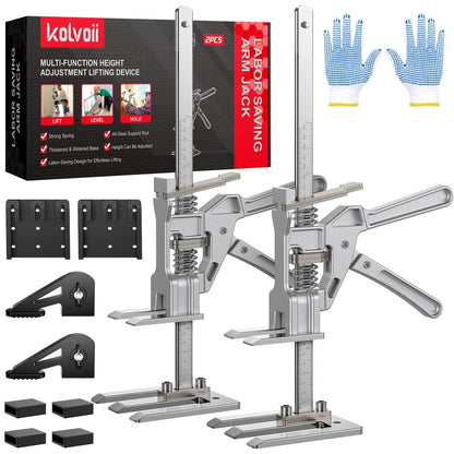 Kolvoii Labor Saving Arm Jack 2 Pack, 10" Height-Adjustable Large, Silver A