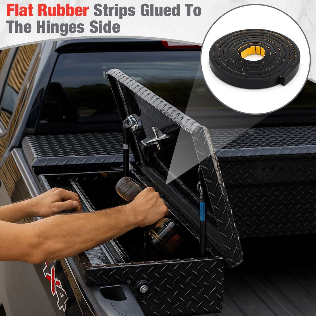 Pangda 2 Pack Toolbox Weather 2.5 meters flat, 4.6 spherical, Black