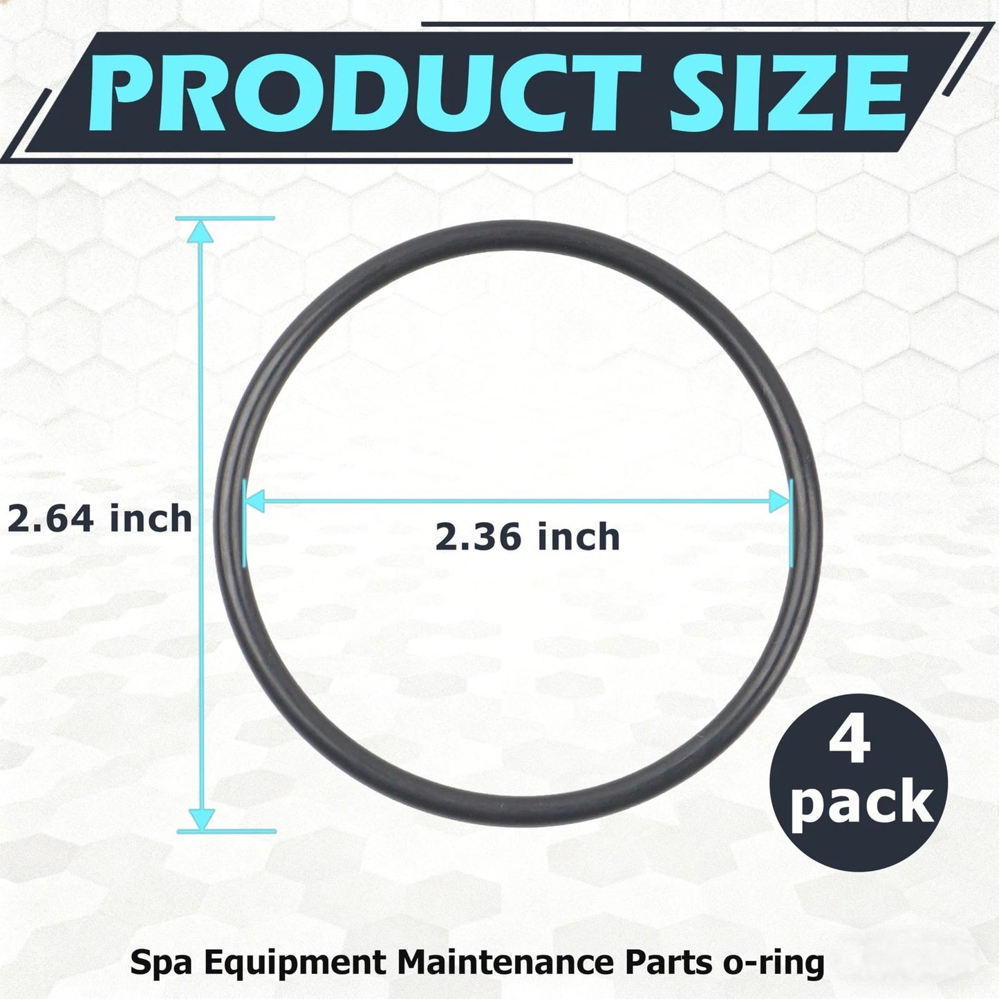4-Pack Replacement O-Rings 355330 – for Pentair Filters, Skimmers, and Black