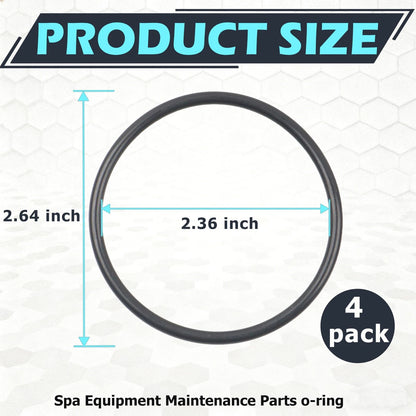 4-Pack Replacement O-Rings 355330 – for Pentair Filters, Skimmers, and Black