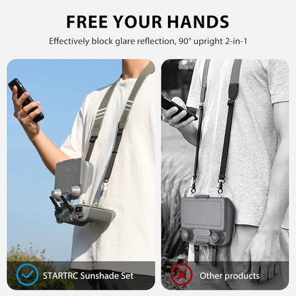 STARTRC Mini 4 Pro 3 Sun Hood+Lanyard for DJI RC 2 and RC...