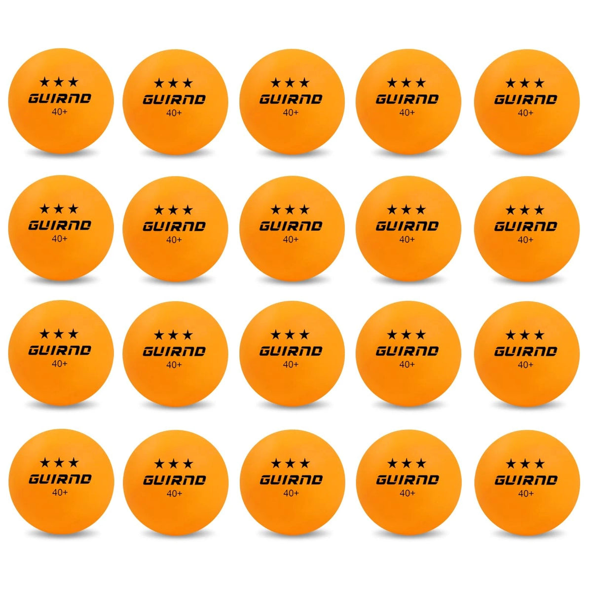 Guirnd 20 Pack Ping Pong Balls, 3 Star Table Tennis 40+ 40mm+, Yellow