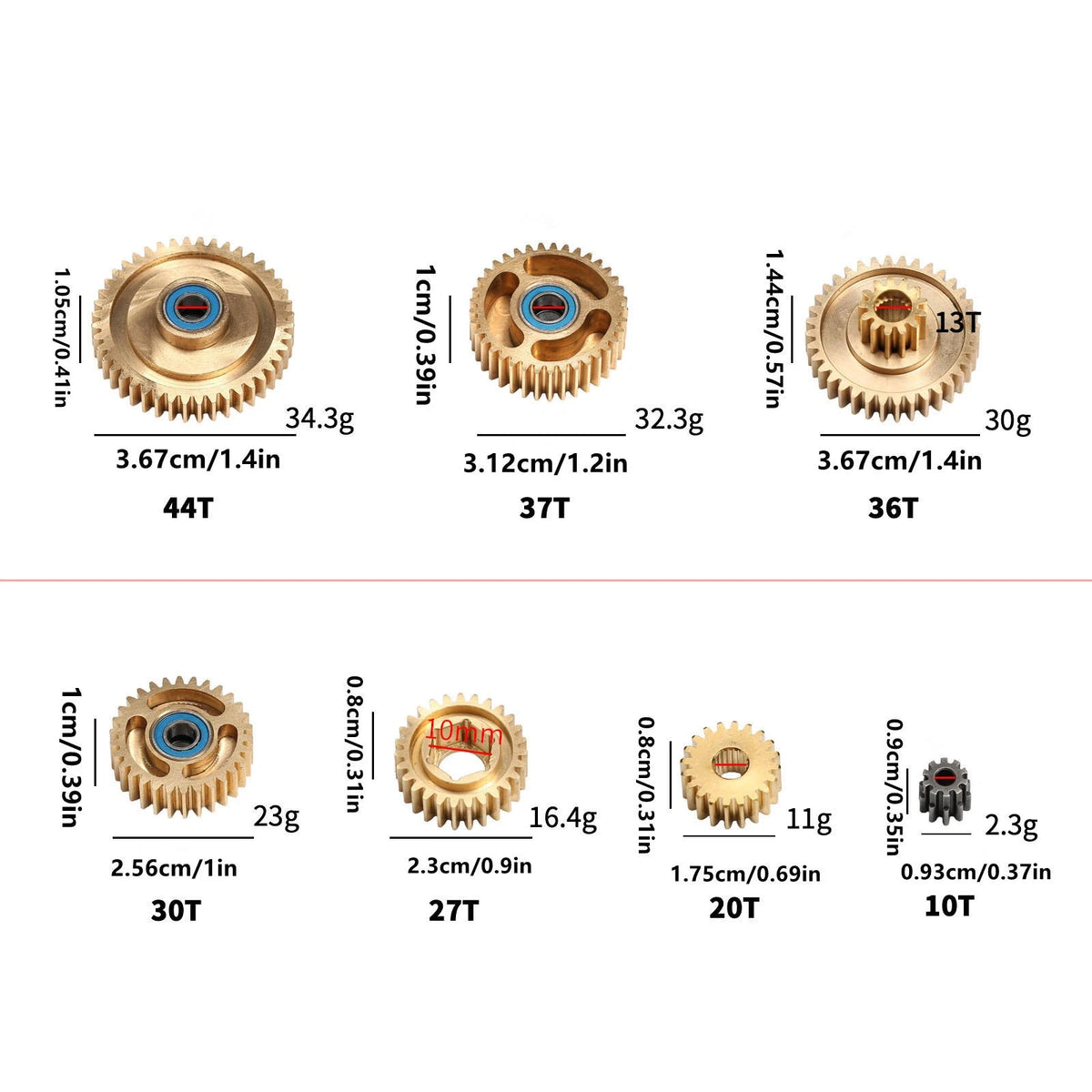 Transmission Gearbox Gears Set Parts for Tamiya 1/14 Tractor Trailer