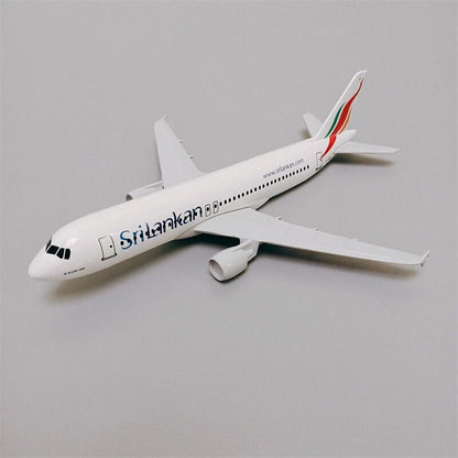 A320 SriLankan Airlines Civil Airliner Model 16cm Simulation Aircraft Ornaments