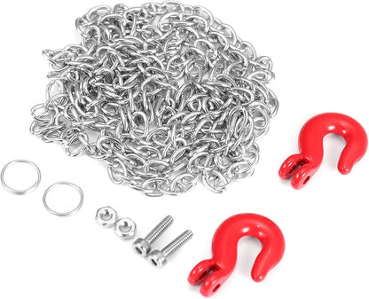 RC Trailer Chain Hook Tow Rope Winch Shackles for 1/10 Crawler TRX4 Axial...