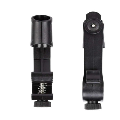 Adjustable Drum Rim Mic Clips - Microphone Mount Clamp (Pack of 2) Black