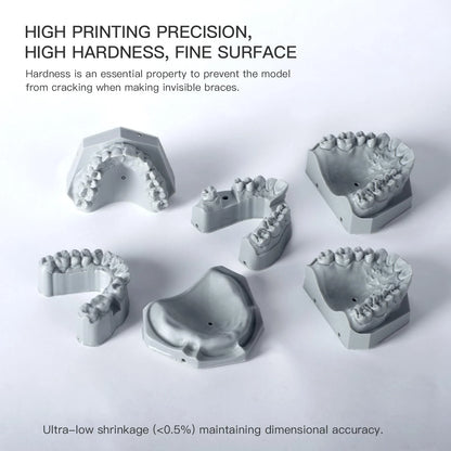 Cretbee Dental Orthodontic Model 3D Printer Resin Low 1000g, Light Grey