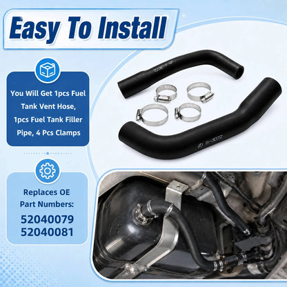 52040079 Complete Fuel Filler & Vent Hose Kit Fits for Jeep Wrangler YJ 87-95