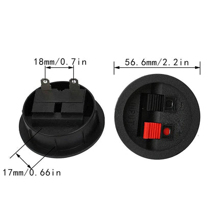 LRONG Round Speaker Terminal Cup 4PCS Express Spring Clip Double...