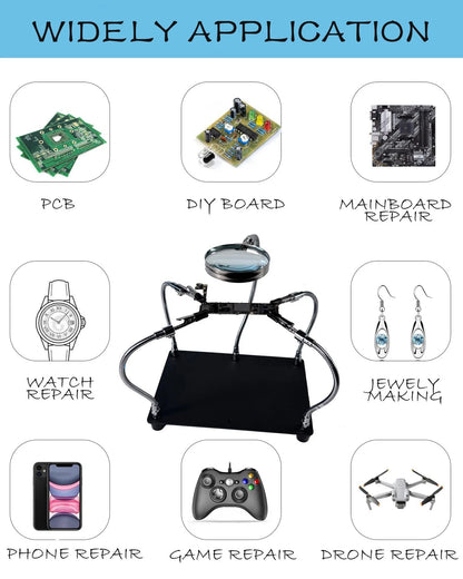 Kaisiking Helping Hands Soldering Station with Magnifying Glass, PCB Holder...