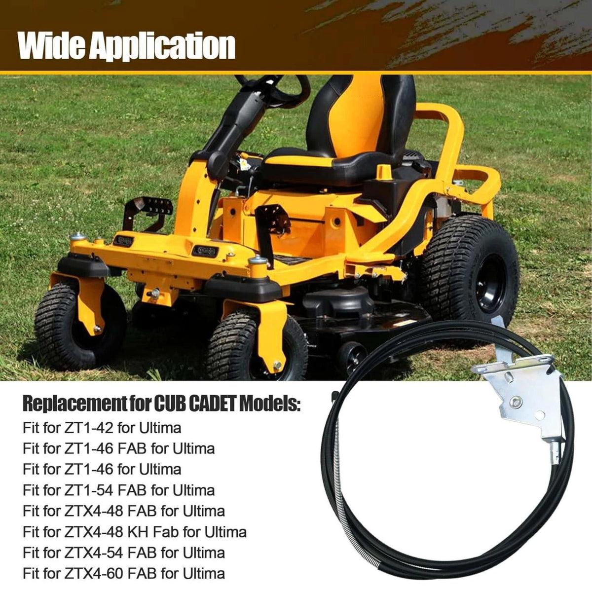 Mower Throttle Choke Cable 746P05811A For Cub Cadet Ultima Series