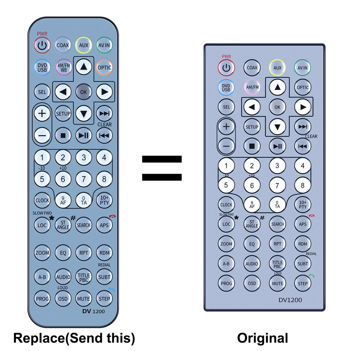 Remote Control For Furrion Entertainment DV1200 DV1200-RC DV1200RC System