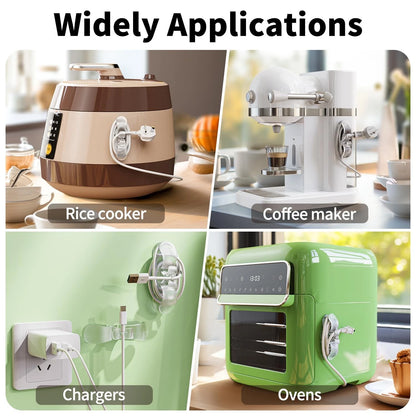 6PCS Clear Cord Organizer for Appliances, Kitchen Appliance Clear-6PACK
