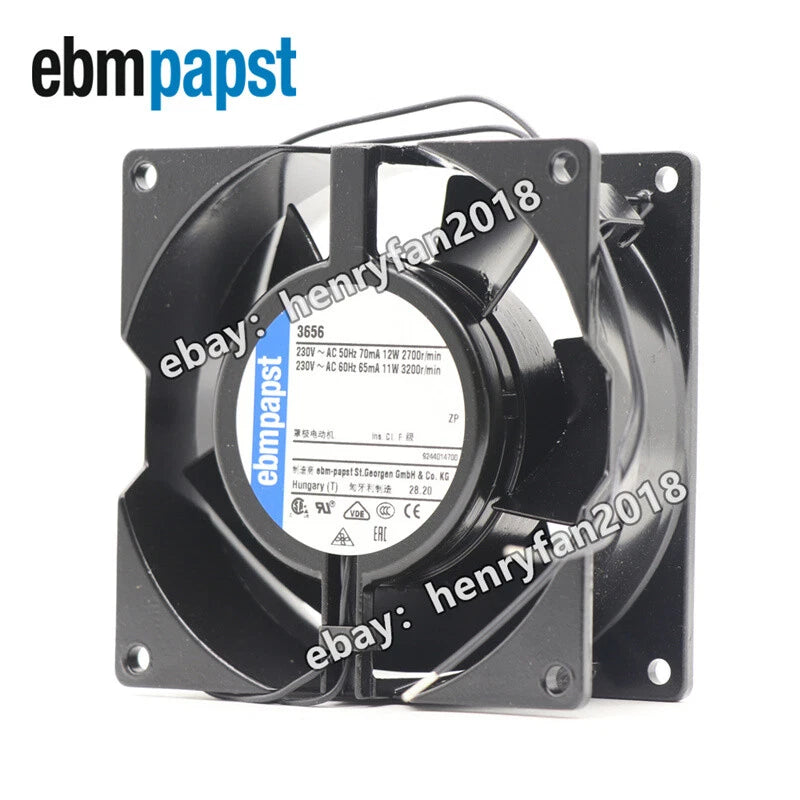 Ebmpapst 3656 Axial Fan 230V 70/65mA 2700RPM 2Wires 90*90*38MM Ebm Cooling Fan