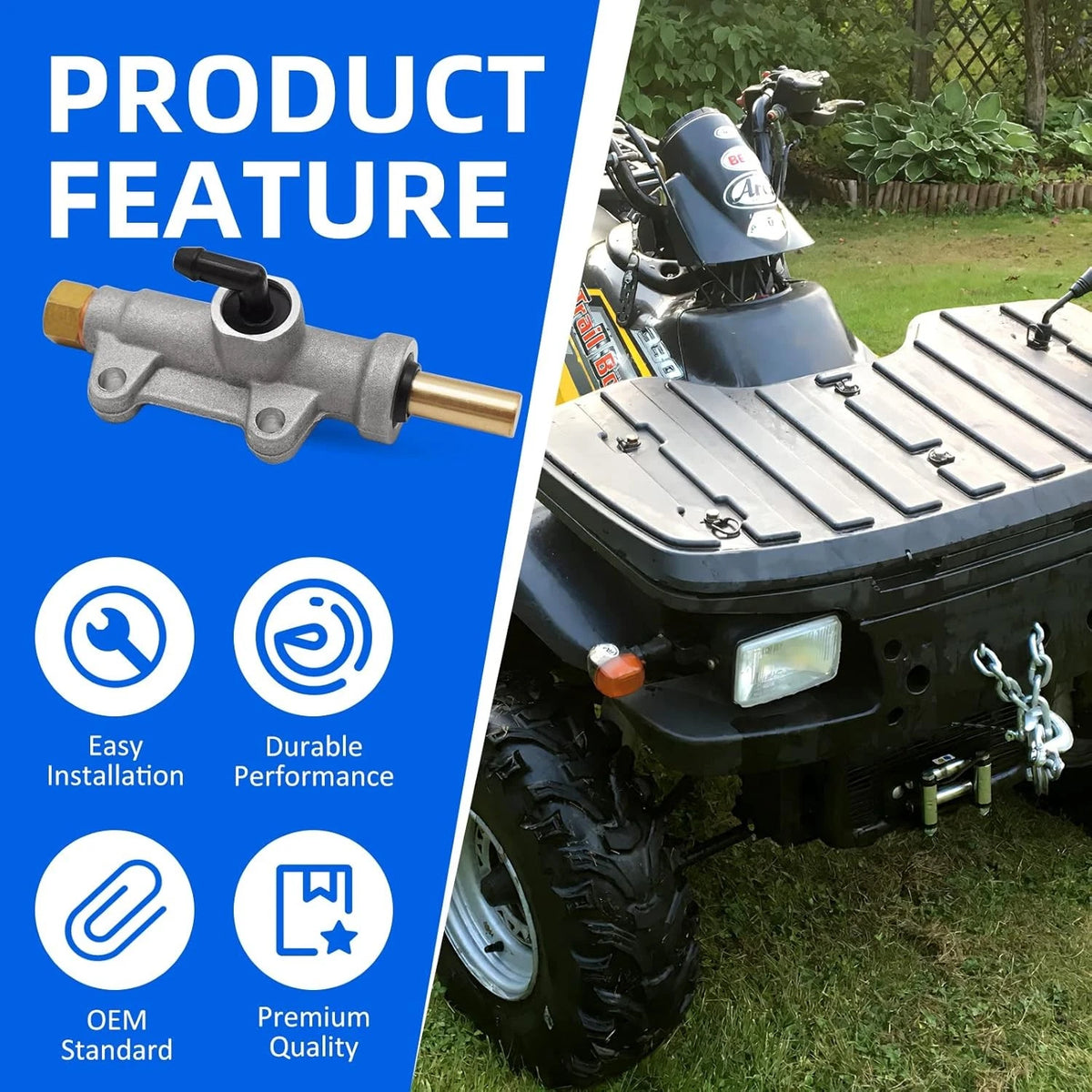 Rear Foot Brake Master Cylinder for Polaris Sportsman 500 700 600 400 800...