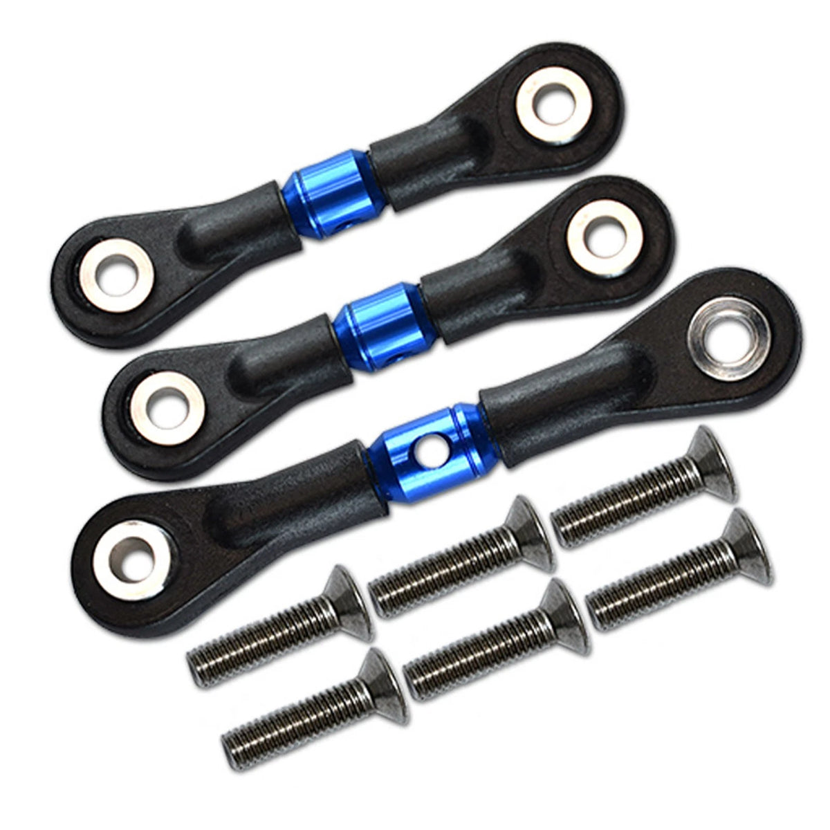 3Pcs Aluminum Steering Rod Link Rod Tie Rod For Tamiya TT-02 TT02 1/10 RC Car