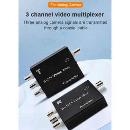 3CH Analog Camera Receiver&Transmitter Video Multiplexer Home Camera Accessories