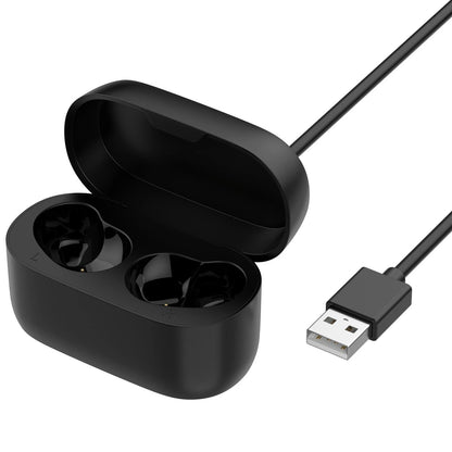 Black Charging Storage Box Charging Case + Cable For Jabra Elite 75T Headset