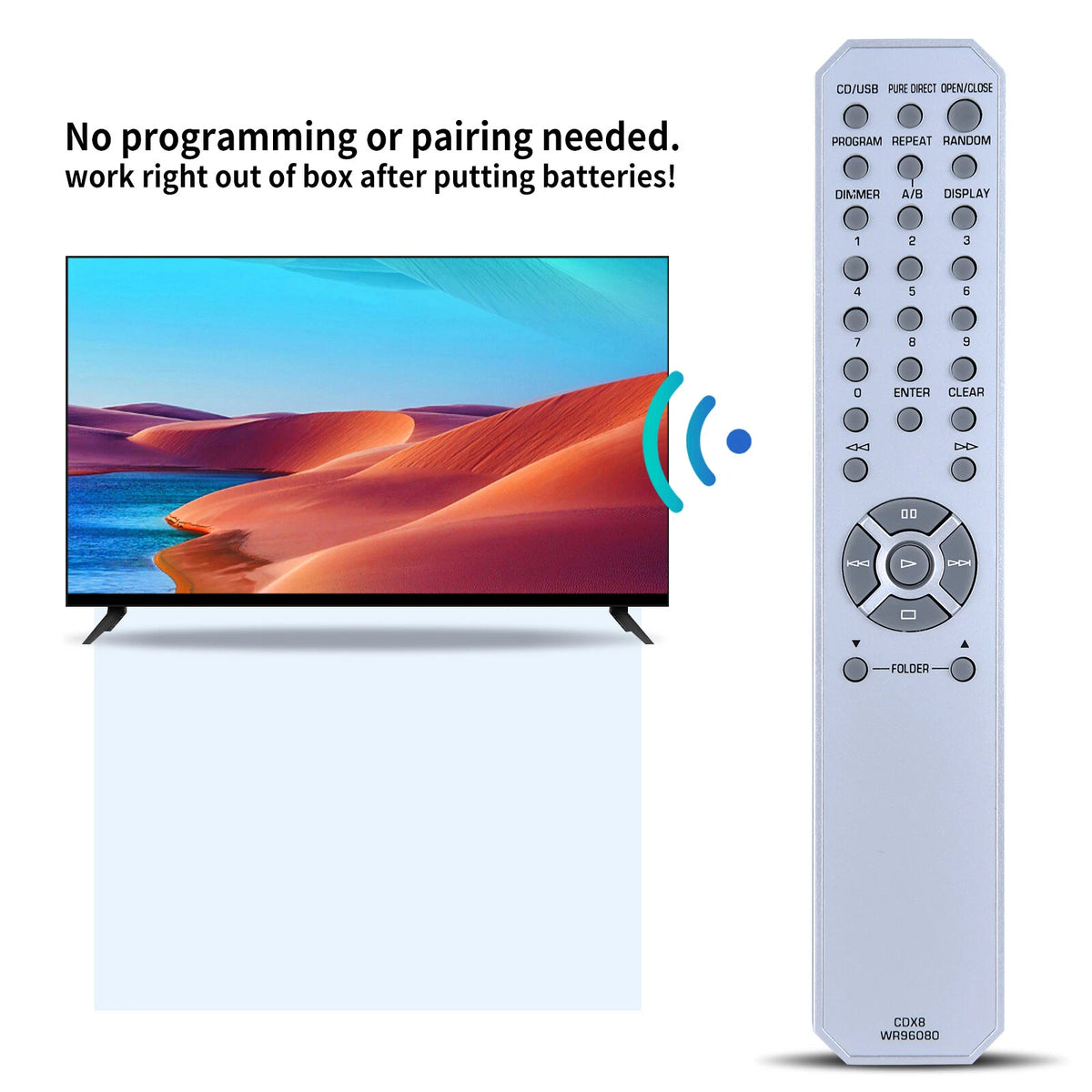 CDX8 WR96080 Remote Control For Yamaha CD Compact Disc Player CD-S300 CDS300