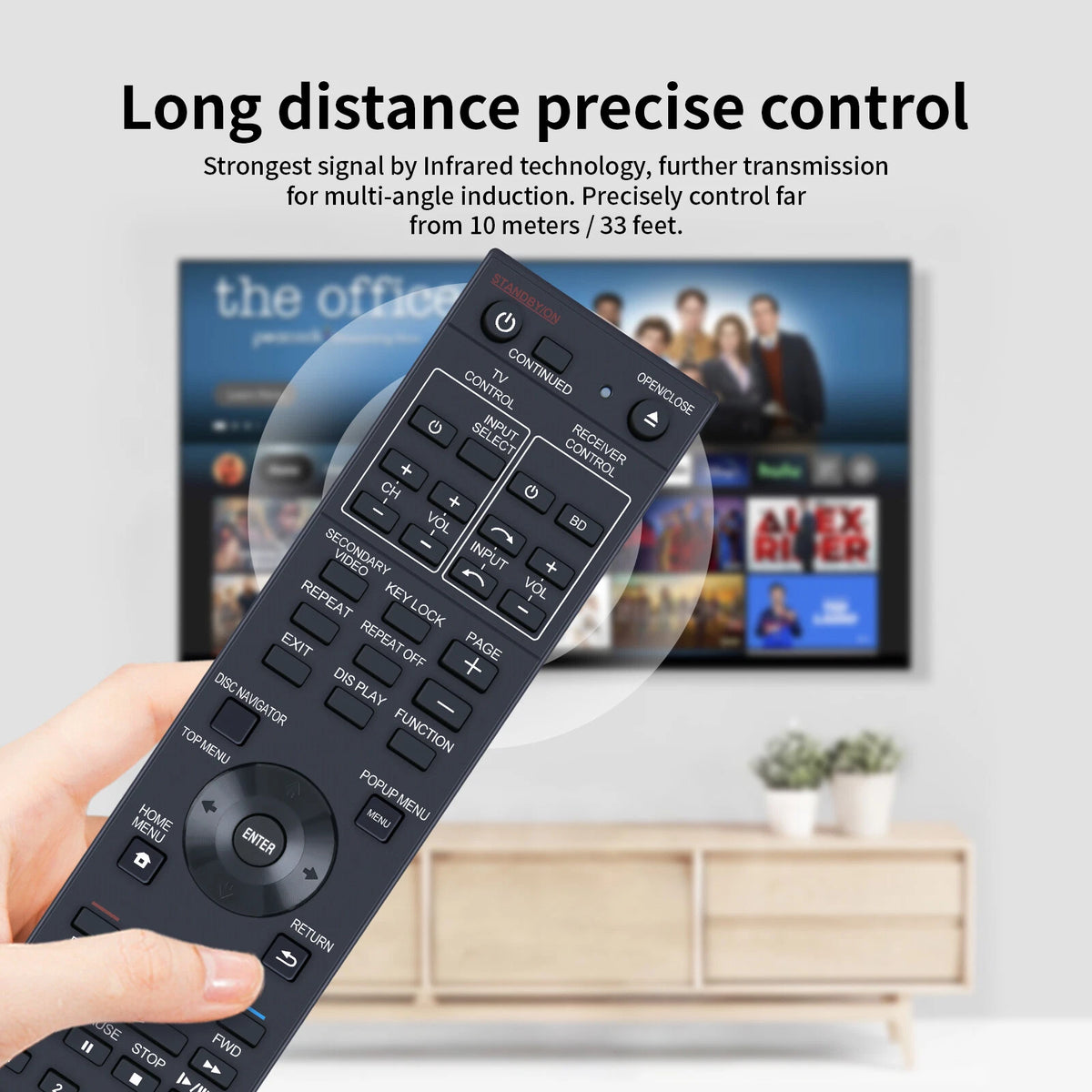 VXX3382 Remote Control For Pioneer DVD Player BDP-430 DP-43FD