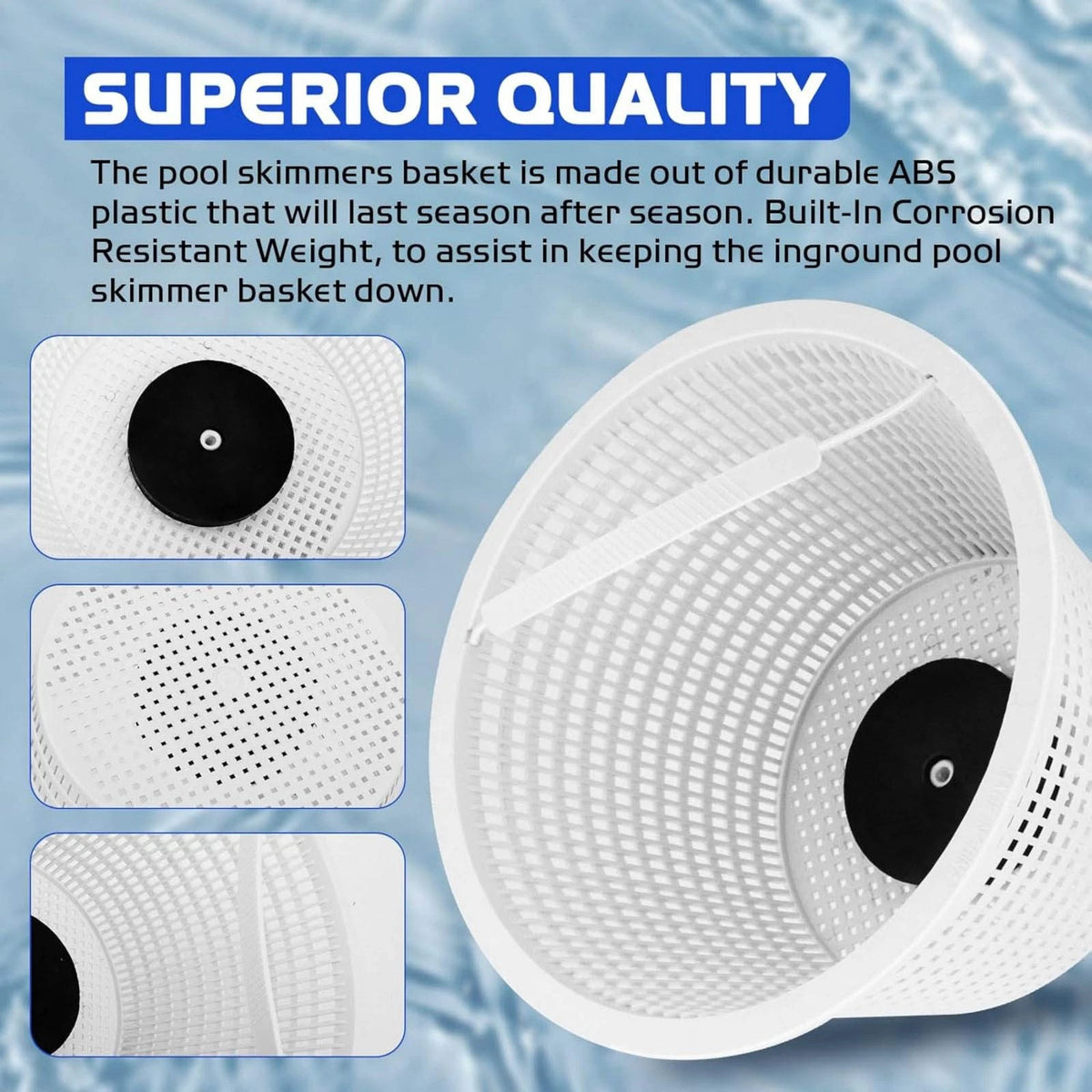 1Pc  Pool Skimmer Basket For Pentair 08650-0007 Sta-Rite U-3 Skimmer Basket;