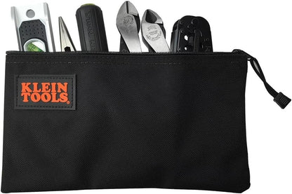 Klein Tools 5139B Zipper Bag, Cordura Nylon Tool Pouch 12-1/2-Inch, Black