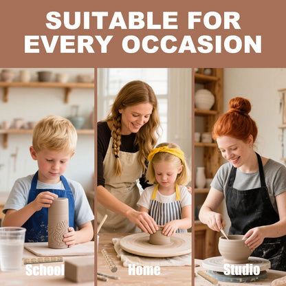 Hokkieam Clay Texture Rollers | 10-Pack Polymer Latte Brown
