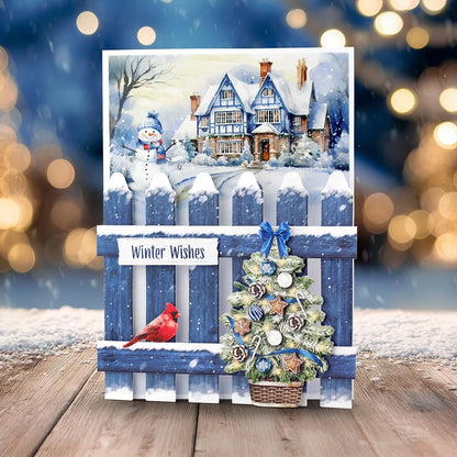 Katy Sue Christmas Garden Finished cards are 5.3 x 7 inches, mixed colors