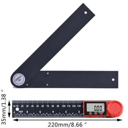 LCD Digital Display 200mm 0-360° Angle Finder Ruler Protractor Measure Meter b