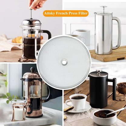 8 Pieces French Press Replacement Parts Stainless Steel Set, 4 Inch, 6+2 Set