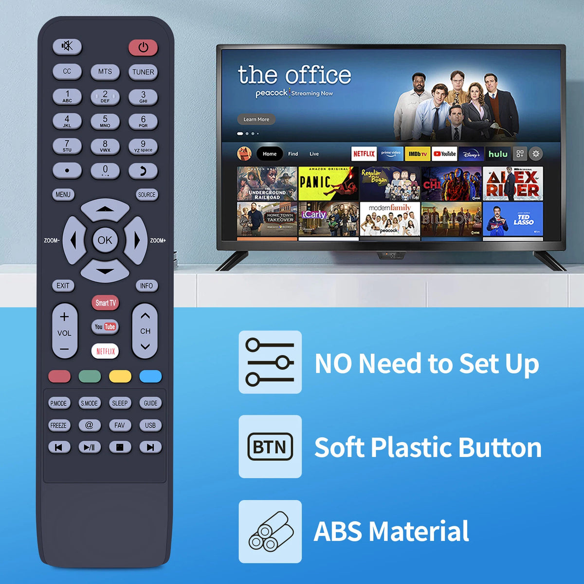 Remote Control For ATVIO TV 06-519W49-TY04X 06-519W49-TY03X