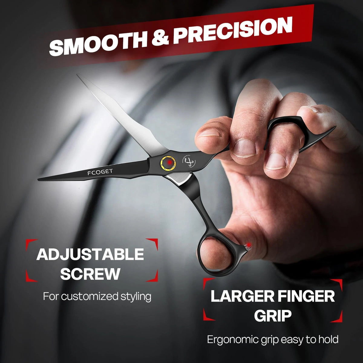 Professional Barber Hair Cutting Scissors Shears Right Hand - 6.8" HIGH-END...